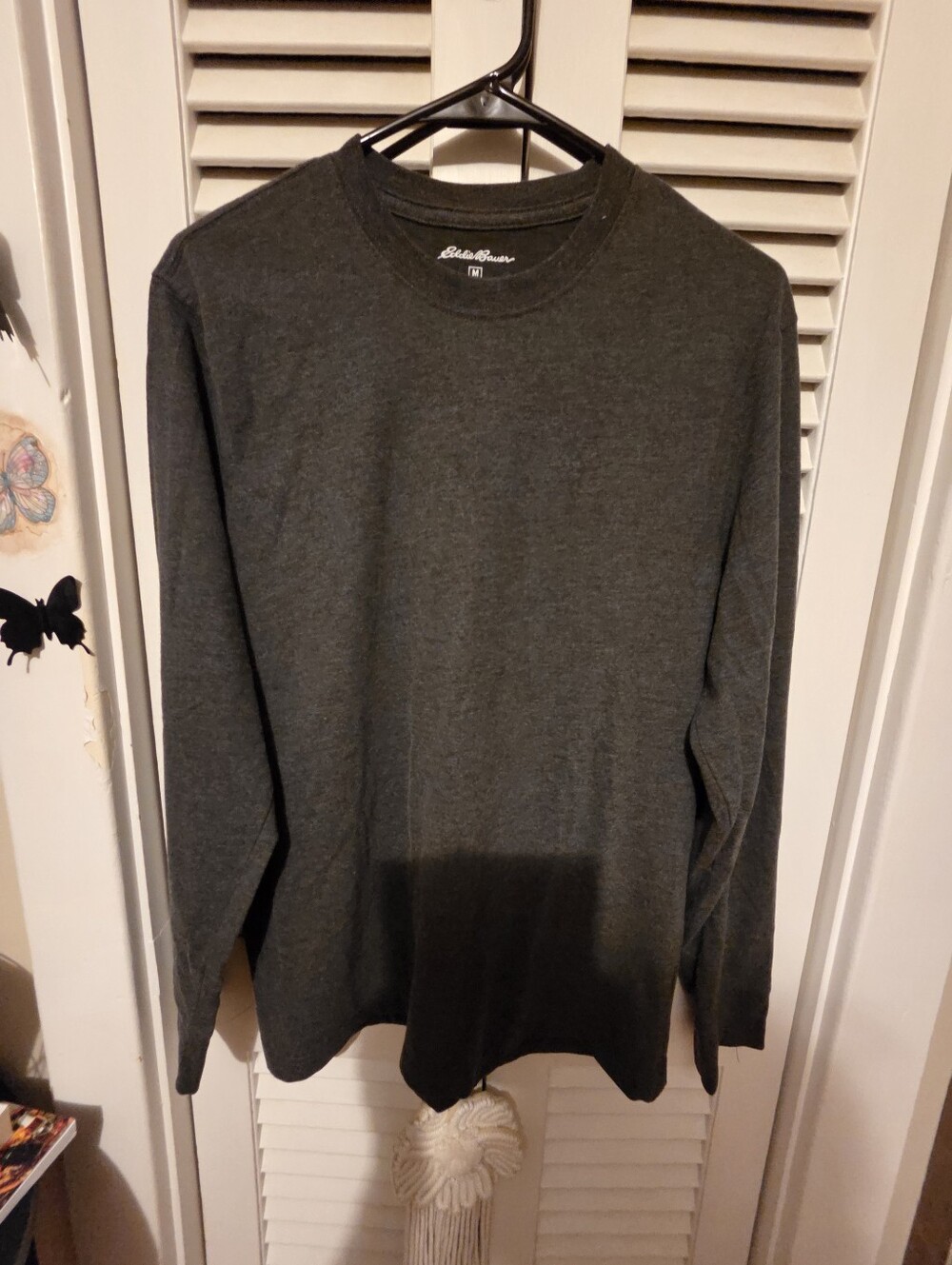 Eddie Bauer Charcoal Crewneck Long Sleeve Shirt